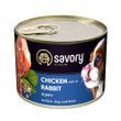 Вологий корм для собак Savory для цуценят Puppy Fresh Rabbit & Chicken, Кролик та Курка, 200 г 30563***** фото