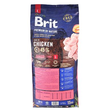 Сухий корм для собак Brit Premium Dog Junior L 15 кг