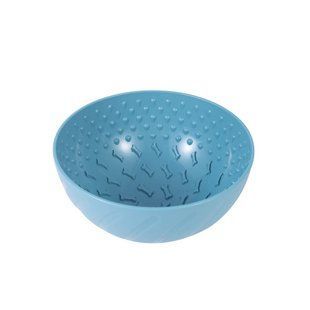 Миска для собак WahoPet для повільного годування пластикова блакитна WA00017 фото