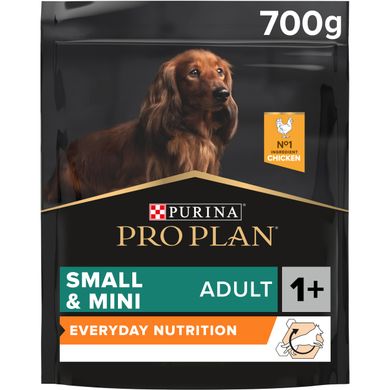 Сухой корм для взрослых собак PRO PLAN Small&Mini Adult 1+ Everyday Nutrion мелких пород с курицей 700 г