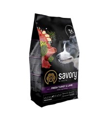 Сухий корм для собак Savory Medium Breed збагачений свіжим індиком та ягнятиною 3 кг