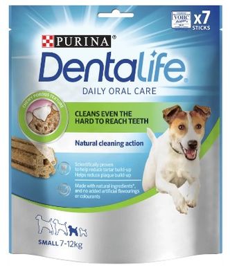 Ласощі для дорослих собак дрібних порід DENTALIFE Small для здоров'я зубів і ясен 115 г