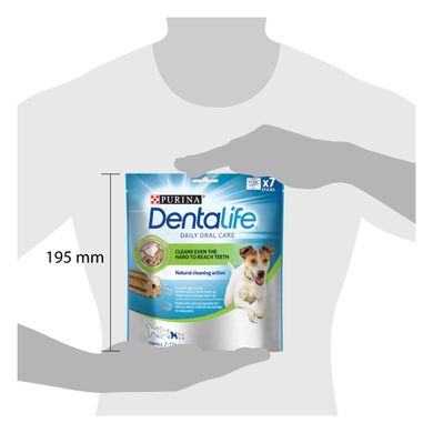 Ласощі для дорослих собак дрібних порід DENTALIFE Small для здоров'я зубів і ясен 115 г