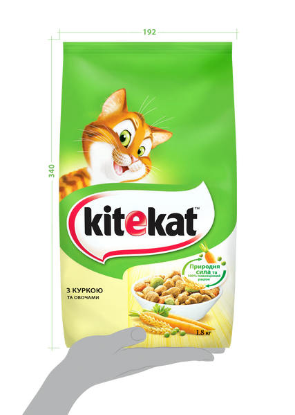 Сухий корм для котів Kitekat з куркою та овочами, 1,8 кг 5900951137884 фото