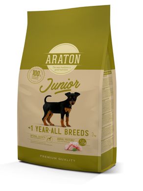 Сухий корм для цуценят усіх порід ARATON JUNIOR All Breeds 3кг