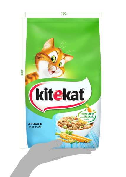 Сухий корм для котів Kitekat з рибою та овочами 1,8кг, 1,8 кг 5900951279881 фото