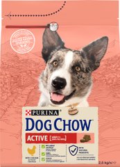 Сухий корм DOG CHOW Active Adult 1+ для дорослих собак з підвищеною активністю з куркою 2,5 кг