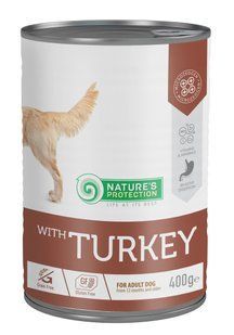 Nature's Protection Adult Turkey Вологий корм для собак з індичкою, 400 г KIK45601 фото
