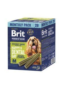 Стоматологічні ласощі для собак середніх порід Brit Premium by Nature Dental M з колагеном та спіруліною, 28 шт 1111230205 фото