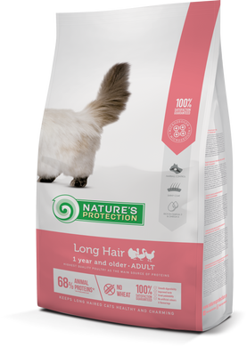 Сухий корм для дорослих котів з довгою шерстю Nature's Protection Long hair 7 кг