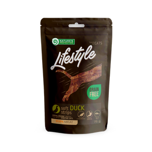 Nature's Protection Lifestyle Soft Duck Strips Ласощі для котів м'які смужки з качки, 75 г SNK46152 фото