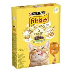 Сухий корм для дорослих котів FRISKIES з куркою та овочами 300 г