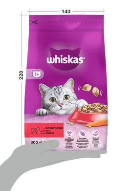 Сухий корм для котів Whiskas Adult Beef з яловичиною 300 г