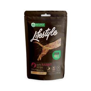 Nature's Protection Lifestyle Soft Rabbit Strips Ласощі для котів м'які смужки з кролика, 75 г SNK46153 фото