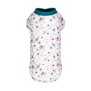 Одяг для собак Pet Fashion Футболка Flora бавовна трикотаж біла з квітковим принтом S PR441525***** фото