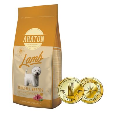 Сухий корм для дорослих собак ARATON LAMB Adult All Breeds з ягнятиною 3кг