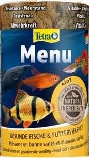 Корм сухий Tetra Menu для тропічних акваріумних рибок в пластівцях 100 мл 724334 фото