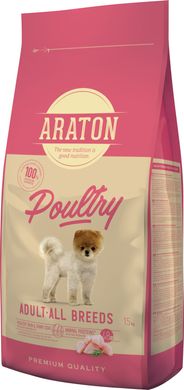 Сухий корм для дорослих собак всіх порід. ARATON POULTRY Adult All Breeds 3кг