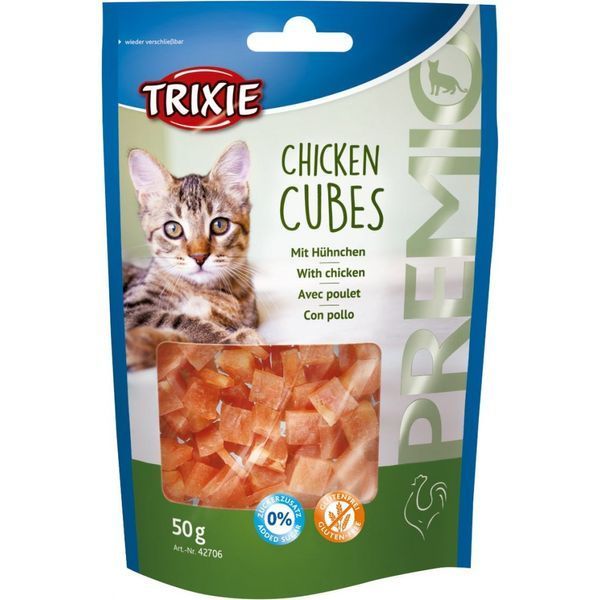 Ласощі для котів Trixie Premio Chicken Cubes кубики з куркою 50 г 42706 фото