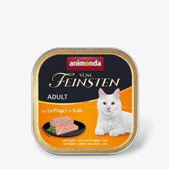 Вологий корм для кішок Vom Feinsten Adult with Poultry + Veal з птахом та телятиною 100 г