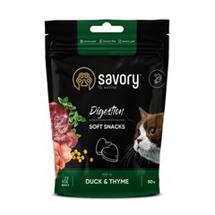 М'які ласощі для покращення травлення котів Savory качка з чебрецем, 50 г