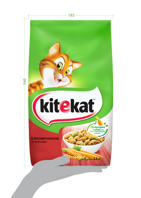 Сухий корм для котів Kitekat Яловичина з овочами 1.8 кг