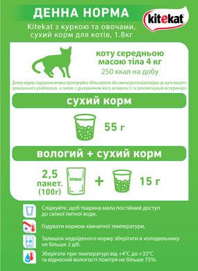 Сухий корм для котів Kitekat з куркою та овочами 300 г