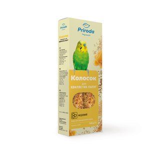 Ласощі для птахів Природа Колосок для хвилястих папуг медовий 140 г PR740022 фото