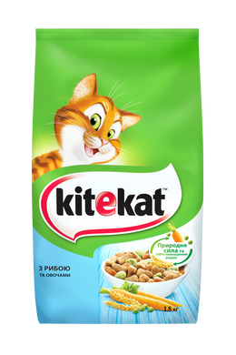 Сухий корм для котів Kitekat з риба та овочами 1.8 кг