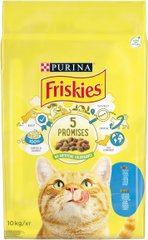 Сухий корм FRISKIES для дорослих котів з лососем та овочами 10 кг