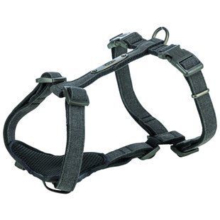 Шлея для собак Trixie CityStyle H harness бавовна XS&ndash;S 30&ndash;44 см 10 мм чорна 1969601 фото