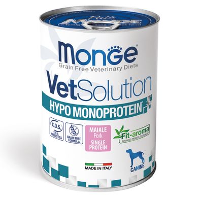 Вологий корм Для дорослих собак Monge VetSolution Wet Hypo canine свинина 0,4 кг