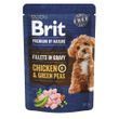 Вологий корм для собак Brit Premium малих порід Small Breed Chicken, Курка, шматочки в соусі, 85 г