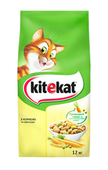 Сухий корм для котів Kitekat з куркою та овочами 12 кг