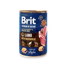 Вологий корм для собак Brit Premium ягня з гречкою 400 г