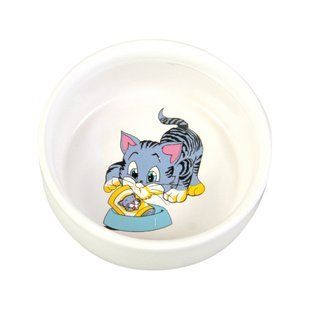 Миска для котів Trixie з котиком керамічна 11 см 300 мл 4009 фото