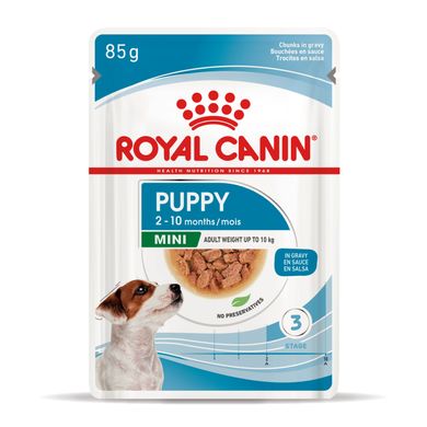 Упаковка вологого корму для цуценят ROYAL CANIN MINI PUPPY 0.085 кг x 12 шт.