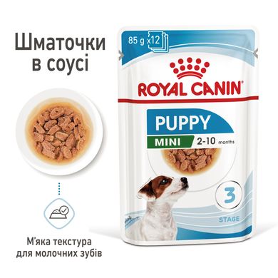 Упаковка вологого корму для цуценят ROYAL CANIN MINI PUPPY 0.085 кг x 12 шт.