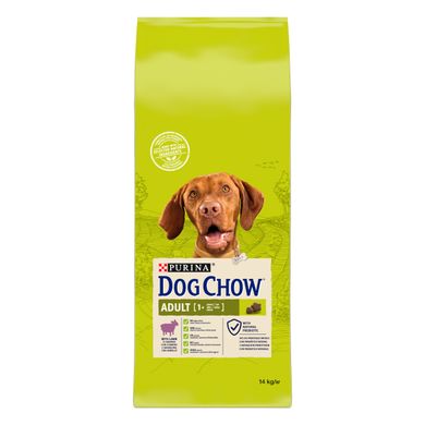 Сухий корм для дорослих собак DOG CHOW Adult 1+ з ягням 14 кг