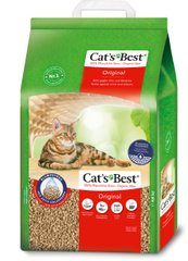 Наполнитель Cat’s Best Original для кошачьего туалета, древесный, 20 л/8,6 кг