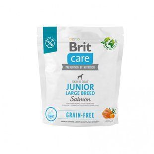 Сухий корм для собак Brit Care Беззерновий для юніорів великих порід Grain Free Junior Large Breed Salmon & Potato, Лосось та Картопля, 1 кг 172199 фото