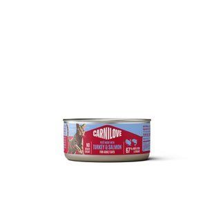 Корм вологий Carnilove Turkey & Salmon для котів паштет індичка і лосось 100 г 101392 фото