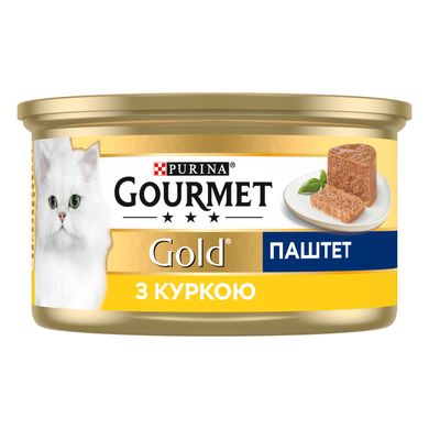 Вологий корм для дорослих котів Purina GOURMET Gold паштет з куркою 85 г