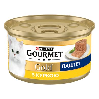 Вологий корм для дорослих котів Purina GOURMET Gold паштет з куркою 85 г