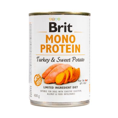 Влажный корм для собак Brit Mono Protein с индейкой и бататом 400 г