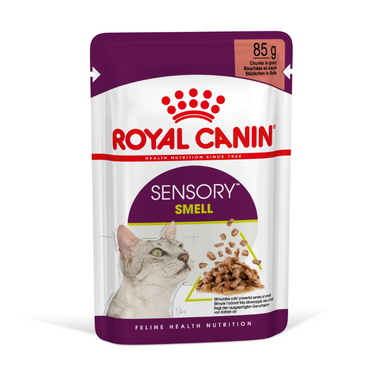 Упаковка вологого корму для дорослих котів ROYAL CANIN SENSORY SMELL GRAVY 12 шт. по 85 г