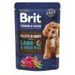 Вологий корм для собак Brit Premium малих порід Small Breed Lamb, Ягня, шматочки в соусі, 85 г 101244 фото