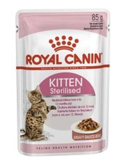 Вологий корм для стерилізованих кошенят ROYAL CANIN KITTEN STERILISED IN GRAVY 0.085 кг x 12 шт.