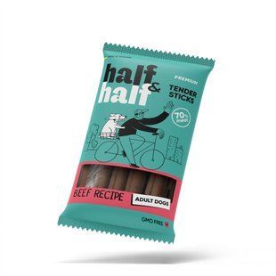 Ласощі для собак Ласощі для собак Half&Half м&rsquo;ясні палички з яловичиною, 100 г 31762 фото