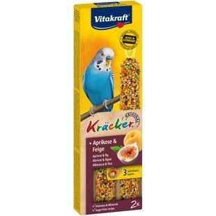 Ласощі для птахів Vitakraft Kracker Original Apricot and Fig крекер для декоративних папуг з фруктами 2 шт уп, 60 г 21264 /26231 фото